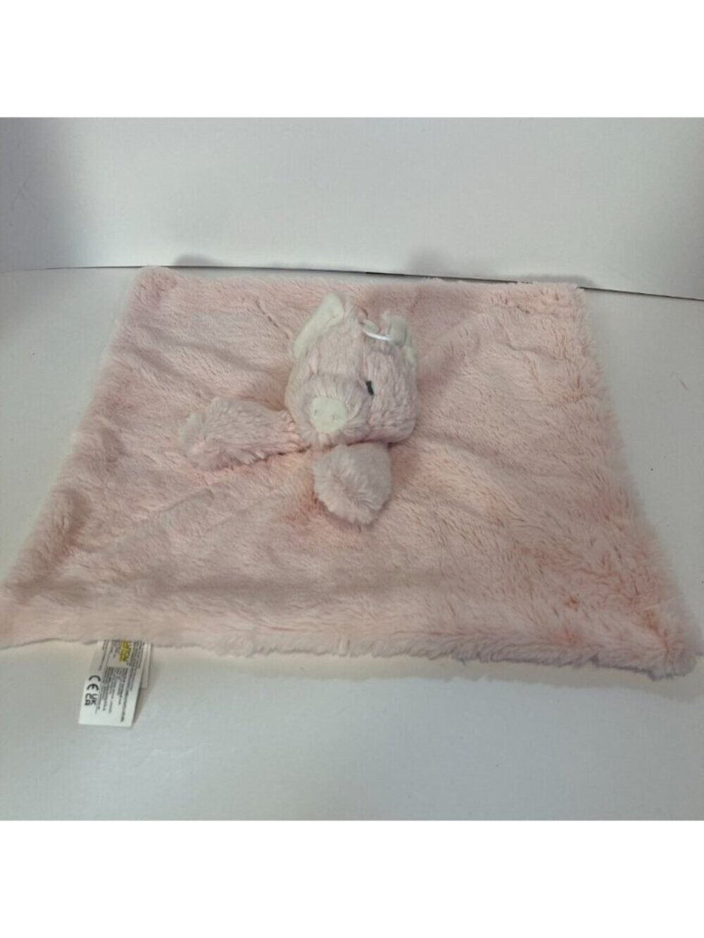 Kellytoy Pig Pink Cream Lovey Security Blanket Baby Plush Toy Rattle